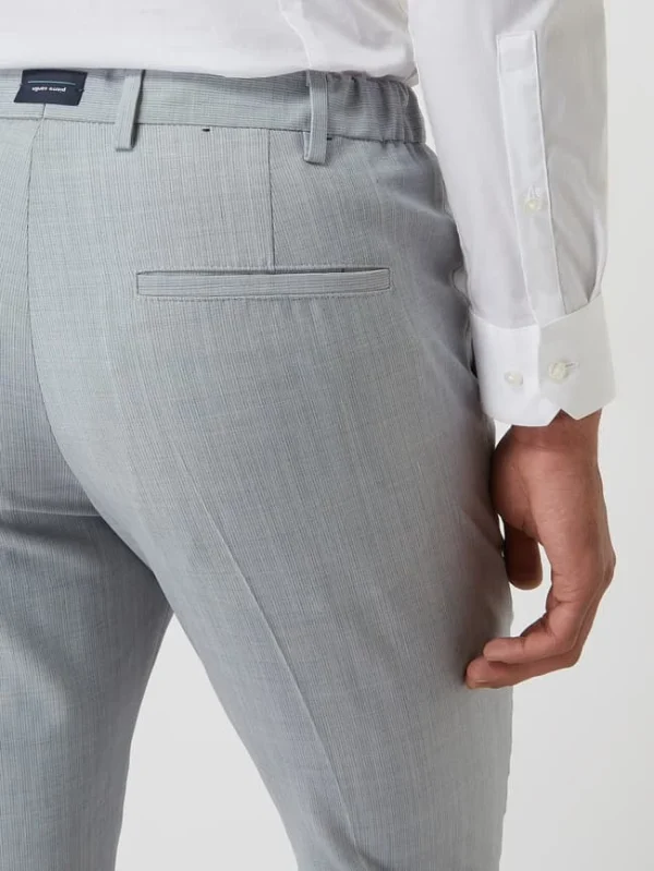 Blitzangebot ? Pierre Cardin Anzughose Mit Schurwoll-Anteil Modell ‘Rick’ – Bleu ? 4