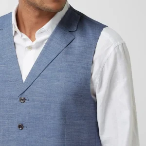 Schlussverkauf ? Atelier Torino Weste Aus Schurwollmischung Modell ‘Orazio’ – Blau ? 11