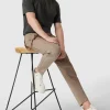 Aktion ? CG – Club Of Gents Stoffhose Mit Hahnentrittmuster – Beige ? 19