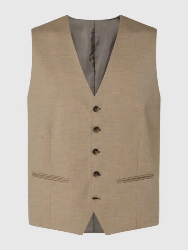 Bestes Angebot ? Selected Homme Slim Fit Weste Mit Stretch-Anteil Modell ‘Mylologan’ – Beige Meliert ? 1