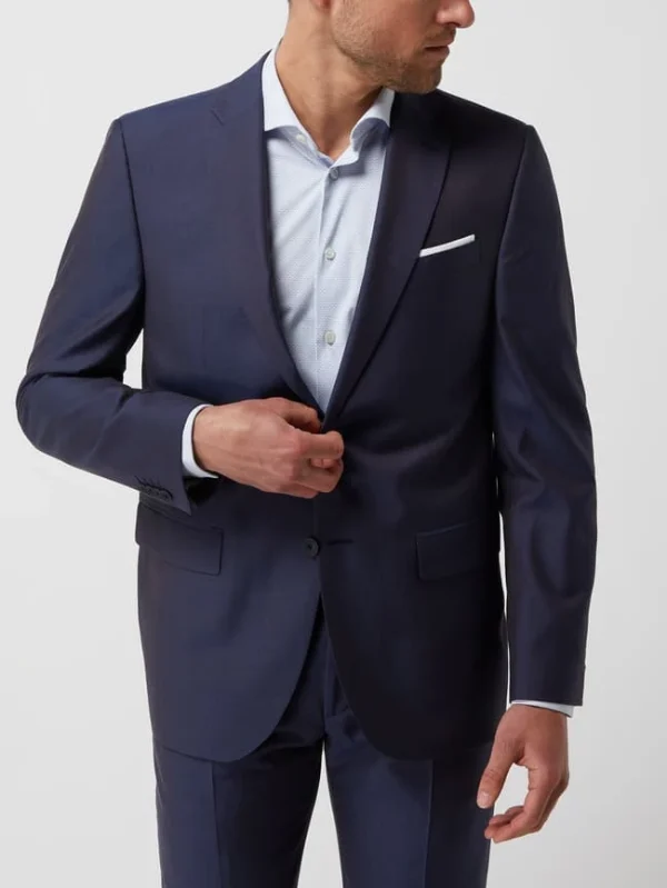 Bestes Angebot ? Pierre Cardin Regular Fit 2-Knopf-Sakko Aus Schurwollmischung Modell ‘Grant’ – ‘Futureflex’ – Marineblau ? 5