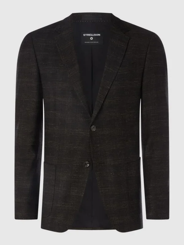 Neu ✔️ Strellson Slim Fit 2-Knopf-Sakko Mit Stretch-Anteil Modell ‘Arndt’ – Dunkelbraun ? 3