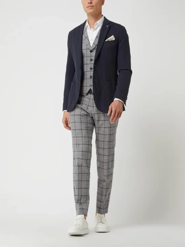 Aktion ? CG – Club Of Gents Slim Fit 2-Knopf-Sakko Aus Jersey Modell ‘Carter’ – Blau ? 1