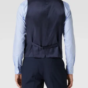Budget ? BOSS Weste Mit Paspeltaschen Modell ‘Huge Vest’ – Blau ? 15