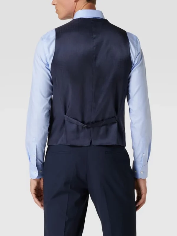 Budget ? BOSS Weste Mit Paspeltaschen Modell ‘Huge Vest’ – Blau ? 6