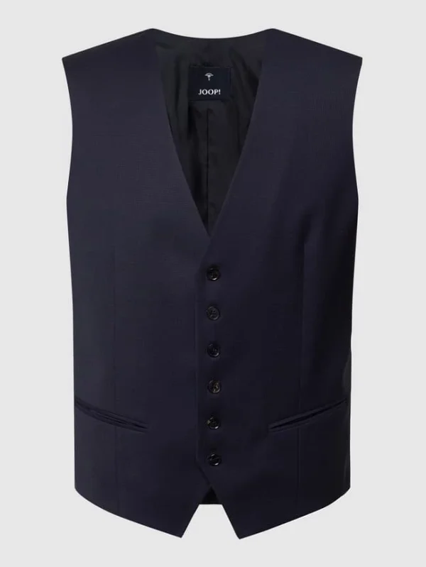 Blitzangebot ? JOOP! Collection Slim Fit Weste Mit Webstruktur Modell ‘White’ – Marineblau ❤️ 3