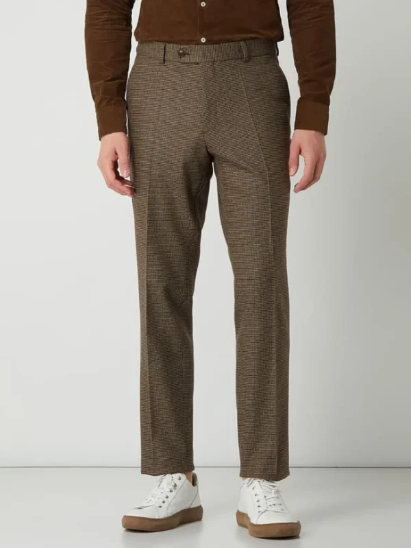 Auslauf ? Carl Gross Modern Fit Anzughose Aus Wollmischung Modell ‘Shiver’ – Beige ? 5