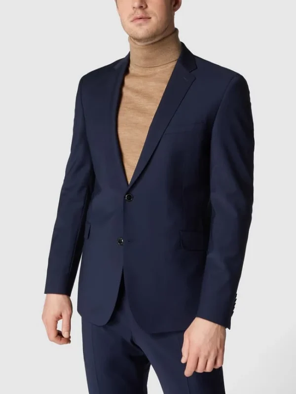 Rabatt ? Strellson Slim Fit 2-Knopf-Sakko Mit Fallendem Revers ‘Flex Cross’ – Marineblau ? 5