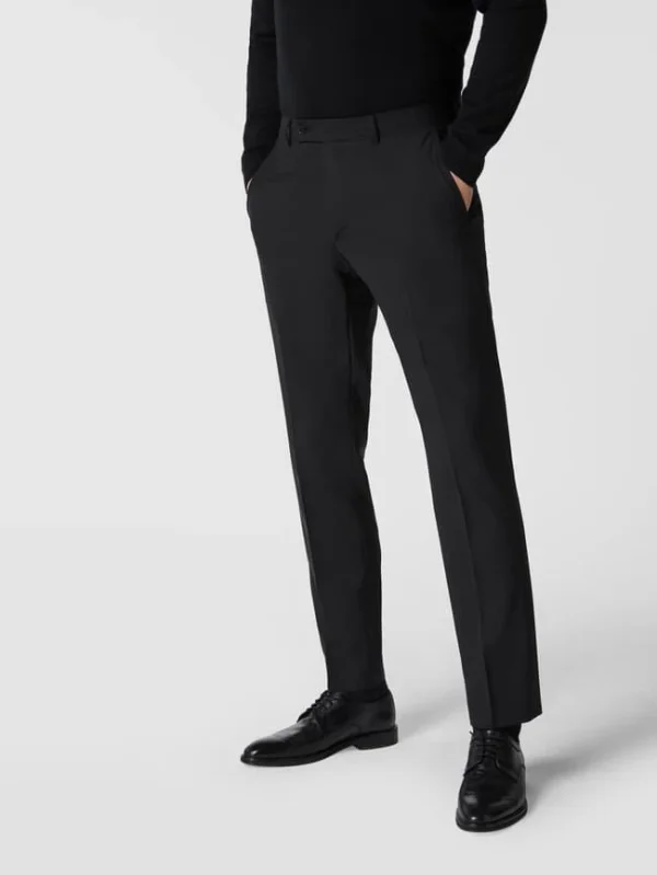 Billig ? Daniel Hechter Modern Fit Anzug-Hose Mit Stretch-Anteil – Schwarz ? 5