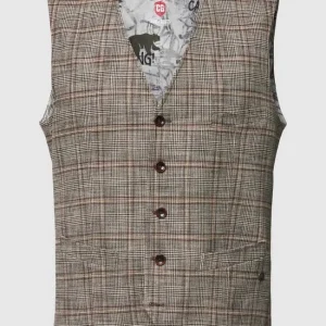 Bestpreis ? CG – Club Of Gents Weste Mit Karomuster Modell ‘Morley’ – Beige ? 9