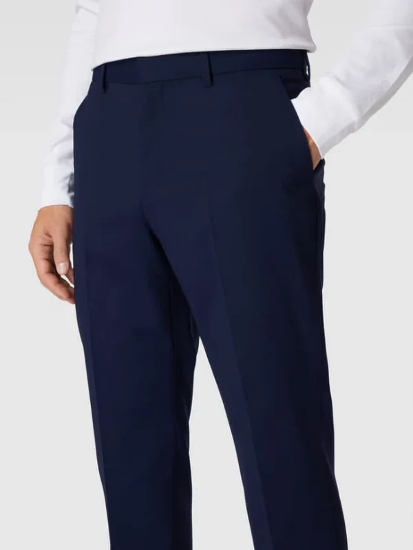 Coupon ? BOSS Regular Fit Anzughose Mit Eingrifftaschen Modell ‘Leon’ – Marineblau ? 4