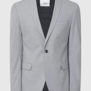 Auslauf ? S.Oliver BLACK LABEL Slim Fit 2-Knopf-Sakko Mit Stretch-Anteil – Hellgrau ⌛ 11