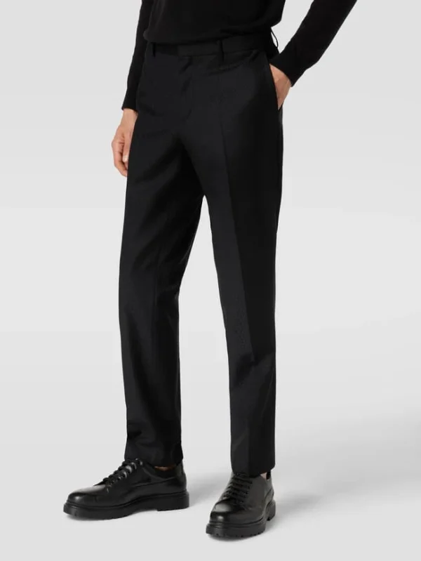 Großhandel ? HUGO Slim Fit Hose Mit Logo-Muster Modell ‘Getlin’ – Schwarz ? 5