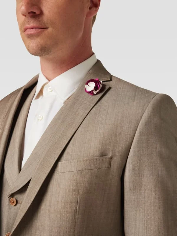 Neu ✔️ CG – Club Of Gents Slim Fit 2-Knopf-Sakko Mit Zier-Detail – Beige ? 4