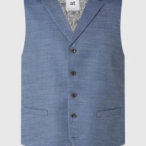 Schlussverkauf ? Atelier Torino Weste Aus Schurwollmischung Modell ‘Orazio’ – Blau ? 9