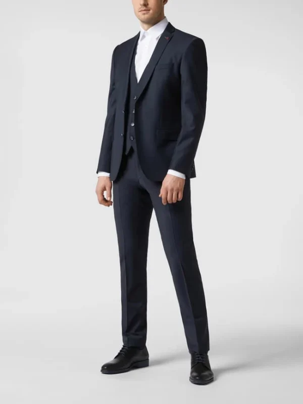Coupon ? Roy Robson Slim Fit 2-Knopf-Sakko Aus Schurwollmischung – Marineblau ? 1