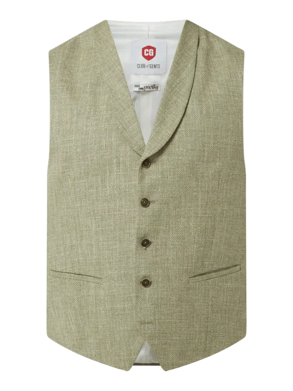 Rabatt ? CG – Club Of Gents Weste Aus Baumwolle Modell ‘Paddy’ – Grün ❤️ 3