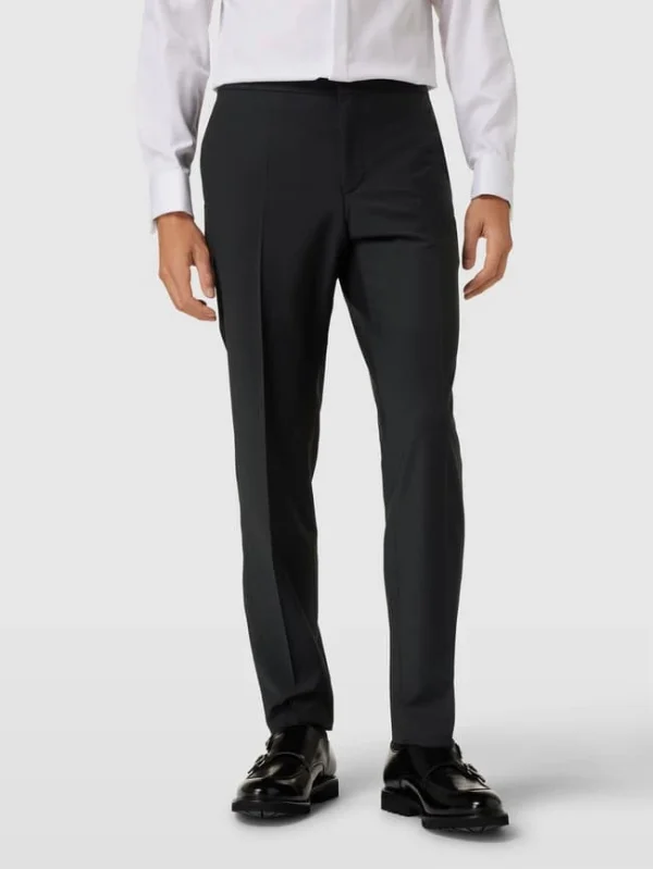 Bestpreis ? Pierre Cardin Anzughose Mit Label-Patch – Schwarz ? 5