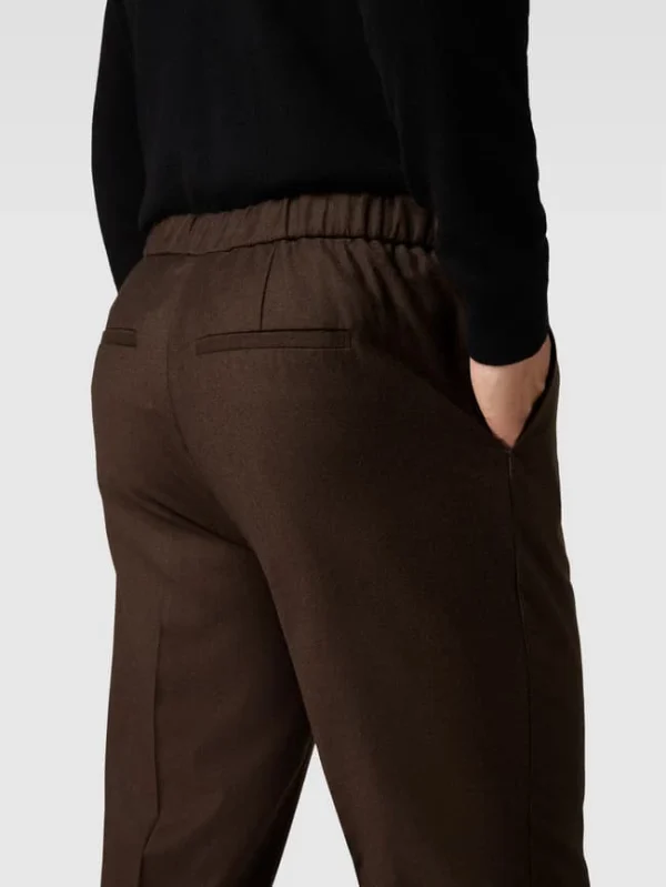 Schlussverkauf ? THE KOOPLES Anzugshose Mit Bügelfalten Modell ‘PANTALON SEUL’ – Mittelbraun ? 4