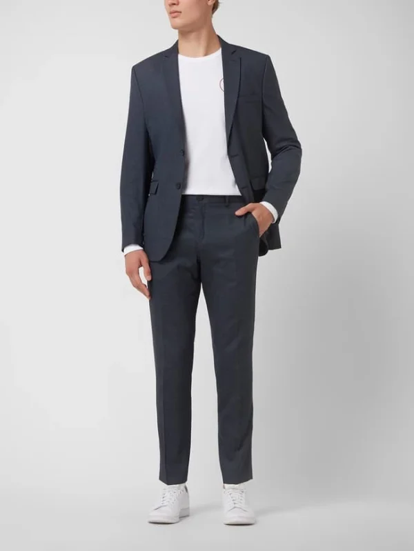 Angebote ? Selected Homme Slim Fit Anzughose Mit Stretch-Anteil Modell ‘Timelogan’ – Dunkelblau ⌛ 1