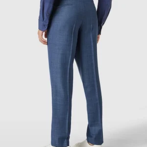 Billig ? BOSS Slim Fit Anzughose Mit Allover-Muster Modell ‘Genius’ – Blau ? 15