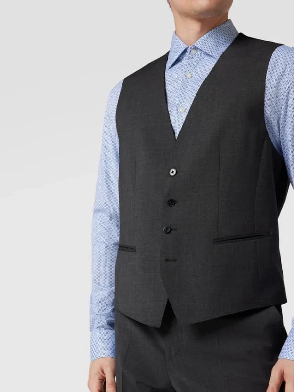 Bester Verkauf ? BOSS Weste Mit Paspeltaschen – Anthrazit ? 4