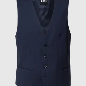 Budget ? BOSS Weste Mit Paspeltaschen Modell ‘Huge Vest’ – Blau ? 9