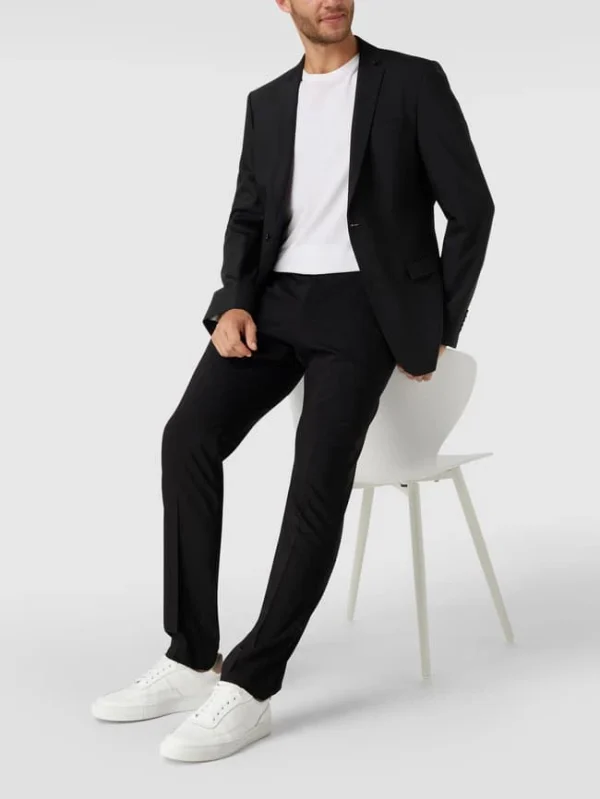 Brandneu ⌛ Strellson Business-Hose Mit Stretch-Anteil – Schwarz ? 1