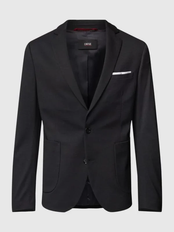 Bester Verkauf ? Cinque Slim Fit 2-Knopf-Sakko Mit Kissing Buttons Modell ‘CiDati’ – Schwarz ✔️ 3