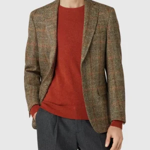 Schlussverkauf ❤️ Carl Gross 2-Knopf-Sakko Mit Zickzack-Muster Modell ‘Theo’ – Beige ? 13
