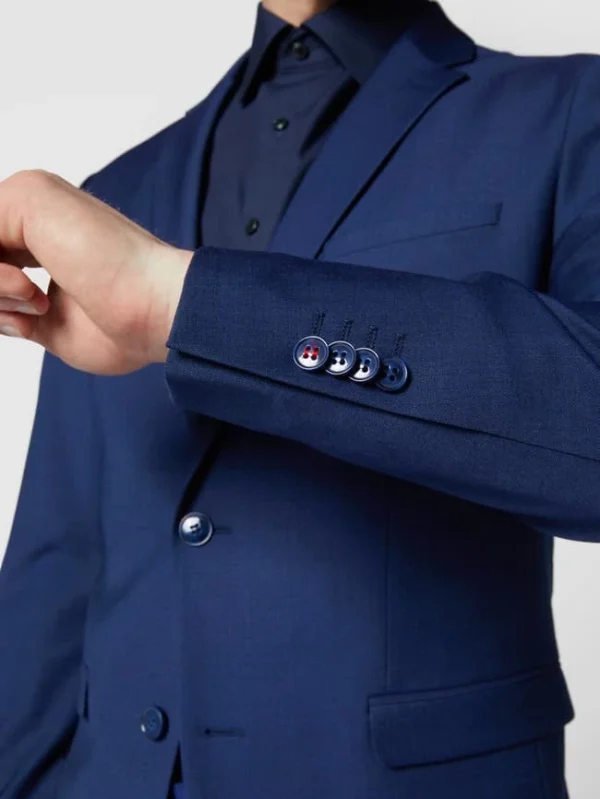 Angebote ? CG – Club Of Gents Slim Fit 2-Knopf-Sakko Mit Pattentaschen Modell ‘Caden’ – Marineblau ? 4