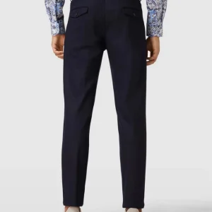 Budget ? Windsor Hose In Unifarbenem Design Modell ‘Floro’ – Marineblau ? 15