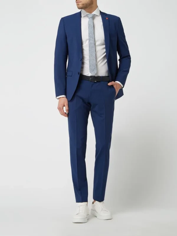 Bestpreis ? Roy Robson Extra Slim Fit 2-Knopf-Sakko Mit Schurwoll-Anteil – Blau ? 1