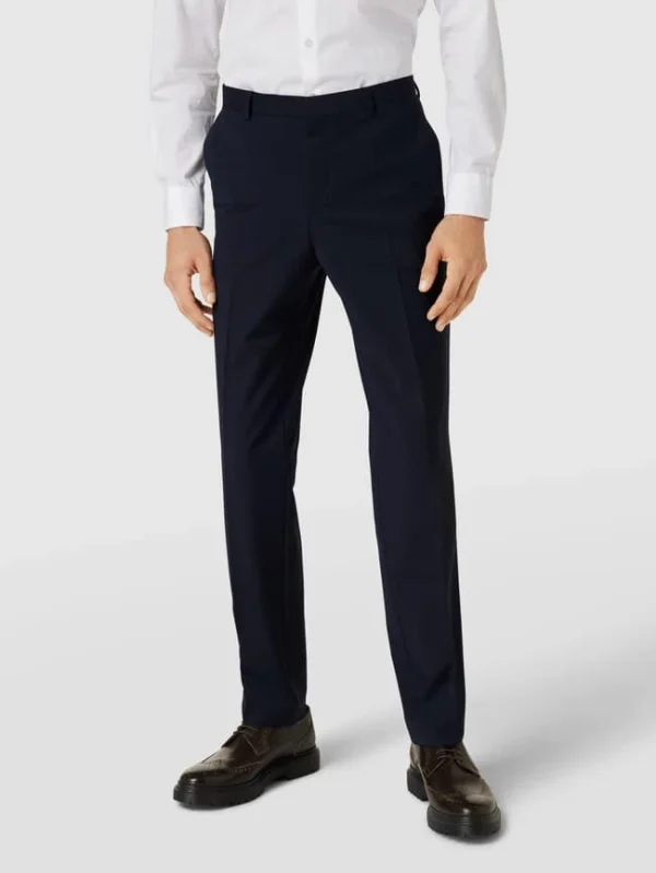 Am billigsten ✨ HUGO Hose Mit Bügelfalten Modell ‘Simmons’ – Marineblau ? 5