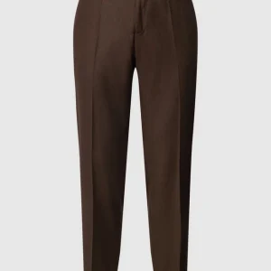 Schlussverkauf ? THE KOOPLES Anzugshose Mit Bügelfalten Modell ‘PANTALON SEUL’ – Mittelbraun ? 9