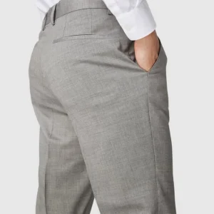 Auslauf ? BOSS Slim Fit Anzughose Mit Stretch-Anteil Modell ‘Genius’ – Hellgrau ? 11