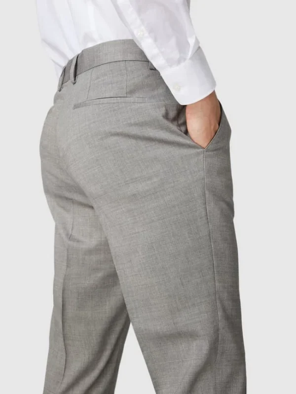 Auslauf ? BOSS Slim Fit Anzughose Mit Stretch-Anteil Modell ‘Genius’ – Hellgrau ? 4