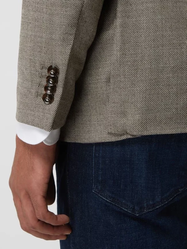 Neu ⌛ Baldessarini 2-Knopf-Sakko Aus Schurwoll-Elasthan-Mix Modell ‘Carter’ – Beige ⌛ 4