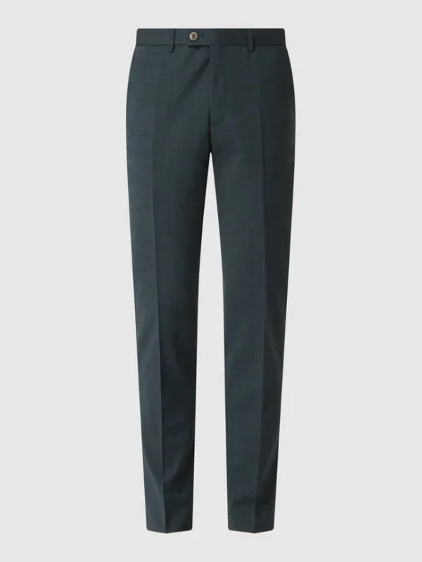 Am billigsten ? DIGEL Slim Fit Anzughose Mit Stretch-Anteil Modell ‘Franco’ – Petrol ✨ 3