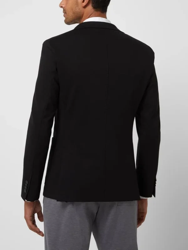 Schlussverkauf ? Baldessarini Slim Fit 2-Knopfsakko Mit Anstecknadel Modell ‘Seba’ – Schwarz ? 6