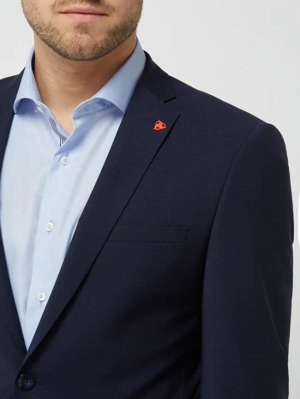 Bestes Angebot ✔️ Roy Robson Extra Slim Fit 2-Knopf-Sakko Aus Schurwollmischung – Marineblau ✔️ 4