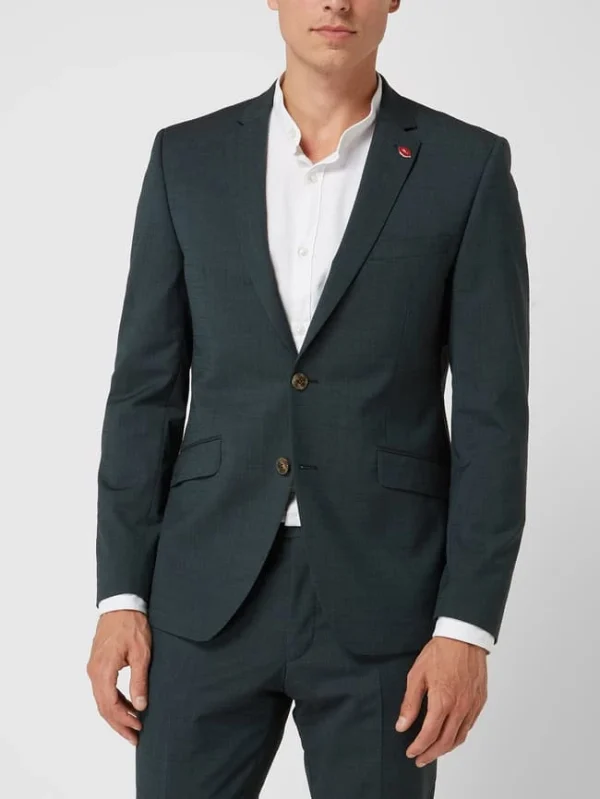 Besorgen ? DIGEL Slim Fit 2-Knopf-Sakko Mit Stretch-Anteil Modell ‘Rod’ – Petrol ? 5