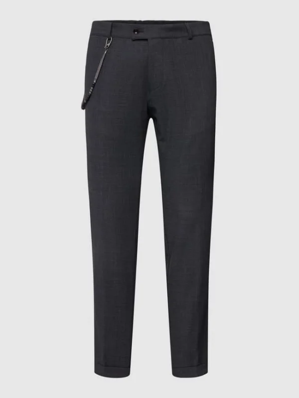 Am billigsten ⌛ CG – Club Of Gents Regular Fit Anzughose Mit Zierkette Modell ‘Cameron’ – Mittelgrau ⌛ 1