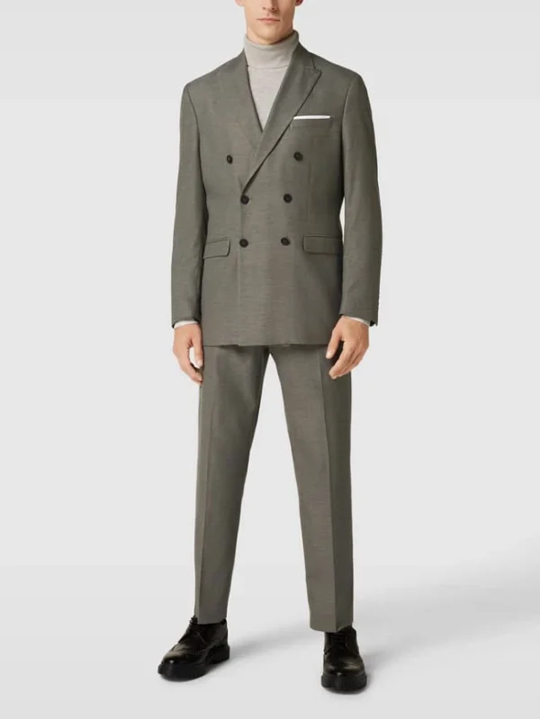 Budget ? Selected Homme Comfort Fit Anzughose Mit Strukturmuster Modell ‘DAXLOGAN’ – Hellgrau ? 1