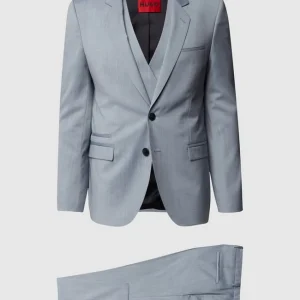 Bester Verkauf ? HUGO Extra Slim Fit Anzug Mit Strukturmuster Modell ‘Arti / Hesten’ – Rauchblau ? 11
