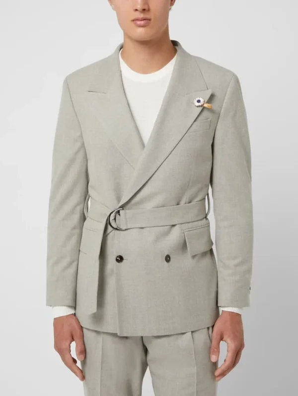 Blitzangebot ? Baldessarini Contemporary Fit Sakko Mit Taillengürtel Modell ‘Carter’ – Beige ? 5