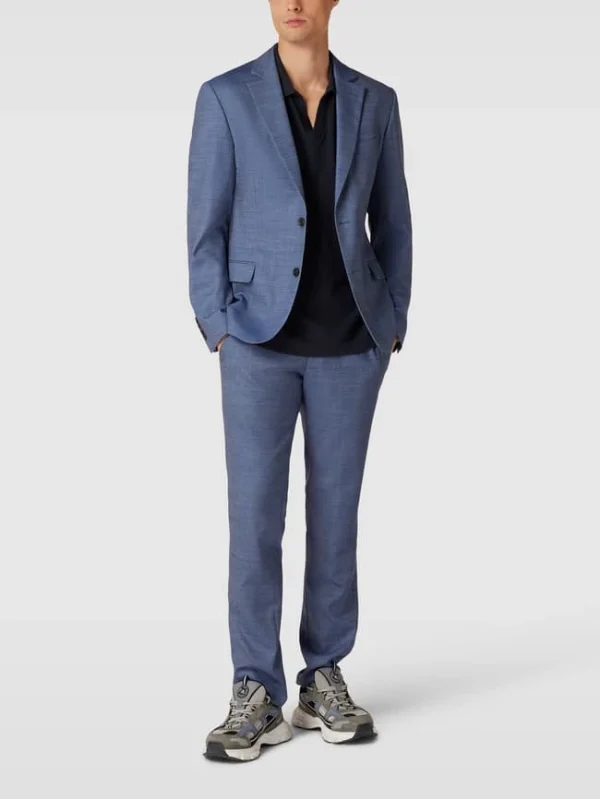 Brandneu ? Atelier Torino Anzughose Mit Strukturmuster – Blau ? 1
