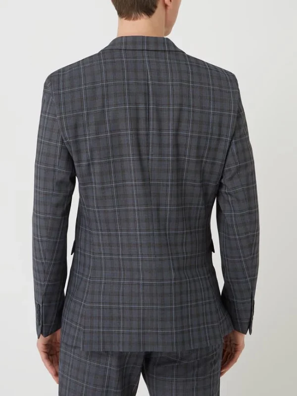 Aktion ✨ Selected Homme Slim Fit 2-Knopf-Sakko Mit Woll-Anteil Modell ‘Elon’ – Dunkelblau ? 6