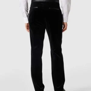 Coupon ? BOSS Slim Fit Anzughose Mit Kontrastbesatz – Schwarz ? 15