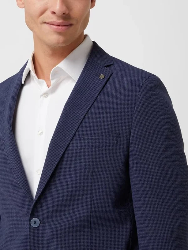Bestes Angebot ? DIGEL Slim Fit 2-Knopf-Sakko Mit Hahnentritt-Dessin Modell ‘Kristo’ – Royalblau ? 4